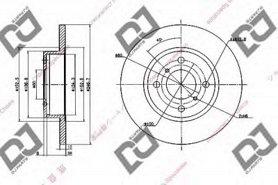 DJ PARTS bd1775 -  Тормозной диск
